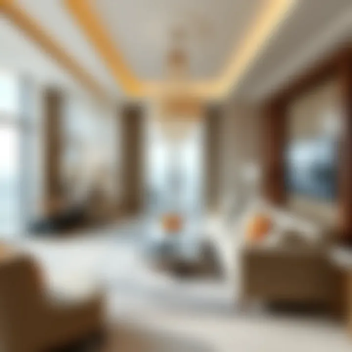Luxurious Living Room in Skyview Tower Luxurious living room interior of a Skyview Tower apartment