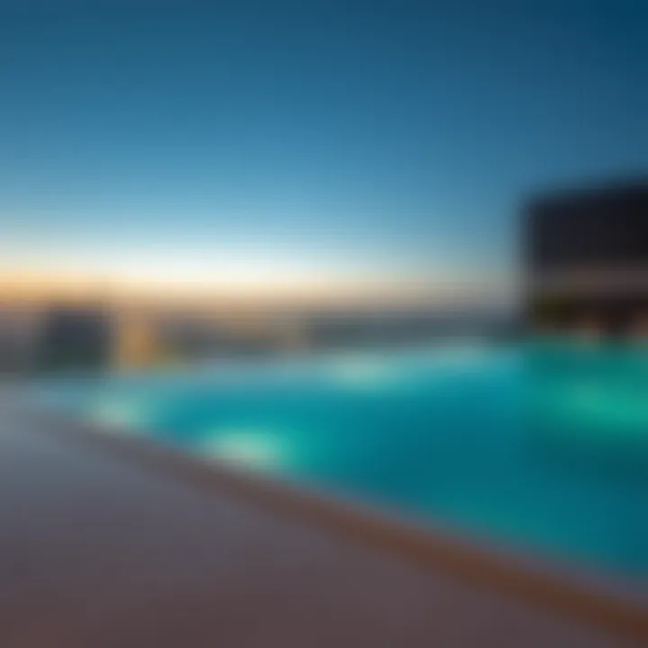 Rooftop Pool at Skyview Tower Skyview Tower rooftop pool with city views