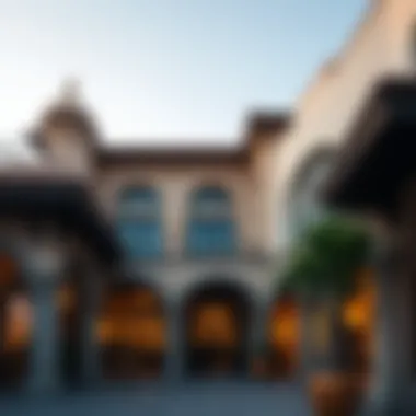 Exterior shot of Souk Al Kabeer highlighting its blend of traditional and modern design