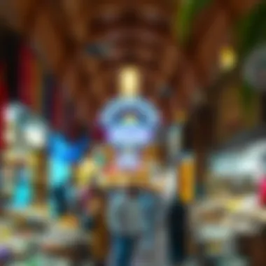 Interior photograph of Souk Al Kabeer depicting vibrant market activity and cultural elements