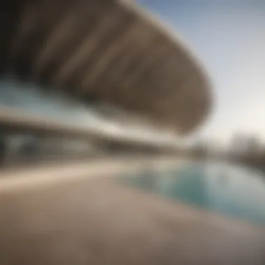 Modern Architectural Features of Stadium Point Architectural details of Stadium Point showcasing modern design
