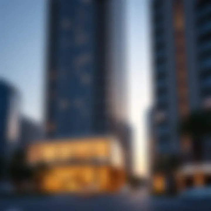 Architectural details of Starz by Danube Tower