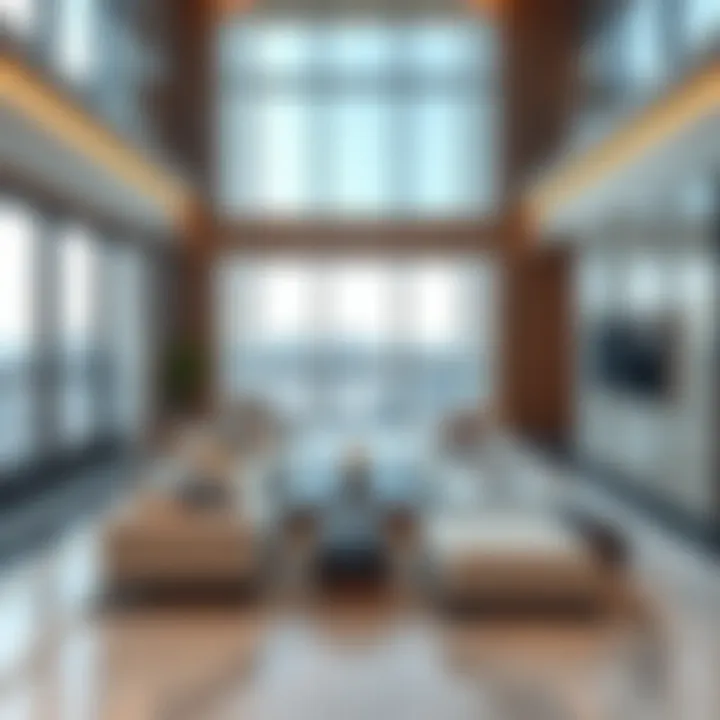 Luxurious interior of a residential unit within Sulafa Tower