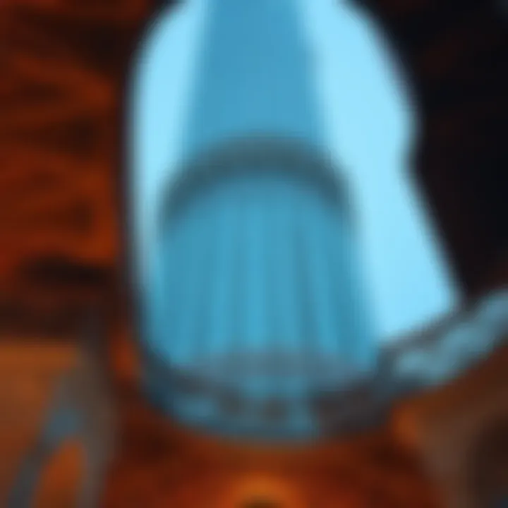 Intricate Design of Al Safa Tower Architectural close-up showcasing intricate design elements of Al Safa Tower