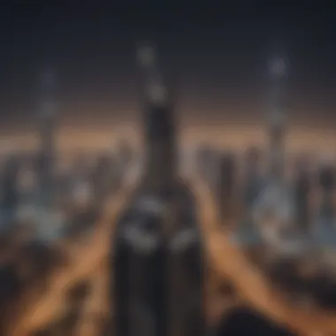Ansar Building Amidst Dubai's Skyline View of Ansar Building surrounded by Dubai's skyline.