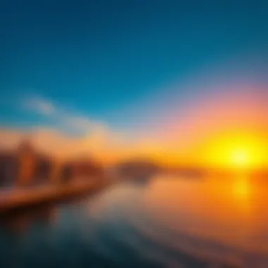 A vibrant sunset over the Palm Jumeirah, highlighting its beauty and allure