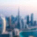 Aerial view of Dubai's skyline showcasing its unique architecture