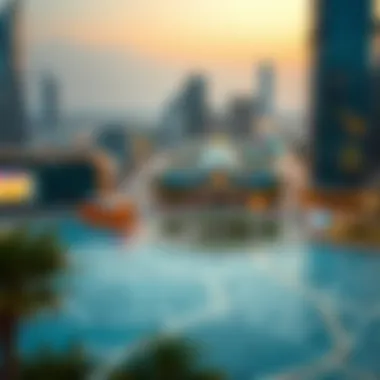 Map showcasing different neighborhoods in Dubai