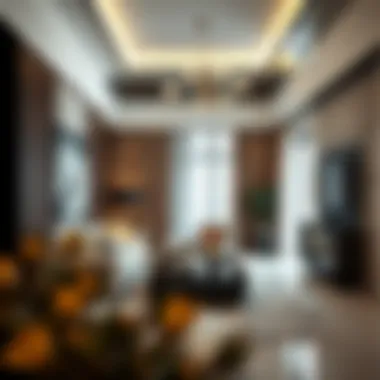 Luxury apartment interior highlighting contemporary design