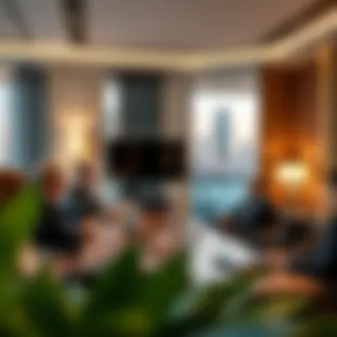 A business meeting focused on real estate investment strategies