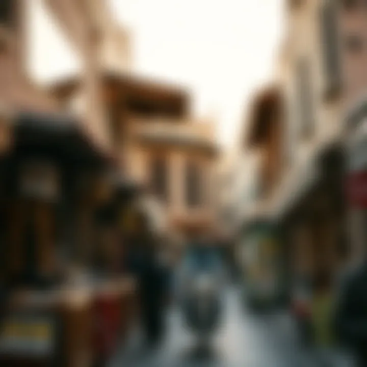 A picturesque view of the old market streets reflecting cultural heritage