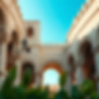 Architectural details of the historical structures within حديقة العين