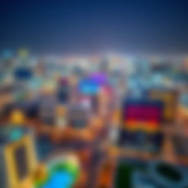 Aerial View of Al Quoz Business Centers Aerial view of Al Quoz showcasing vibrant business centers