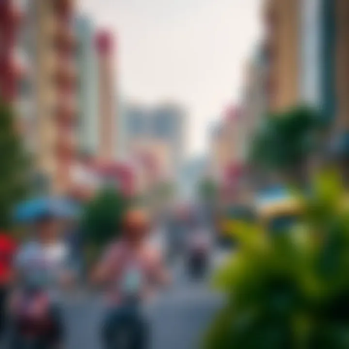 Vibrant Neighborhood of Damac's Latest Launch Vibrant neighborhood surrounding the new Damac project