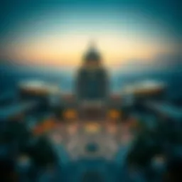 Aerial view showcasing the architectural grandeur of خنجي ياس مول