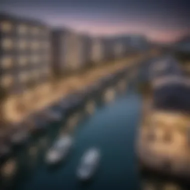 Residential and Commercial Harmony in the Marina An overview of the Marina area highlighting residential and commercial spaces