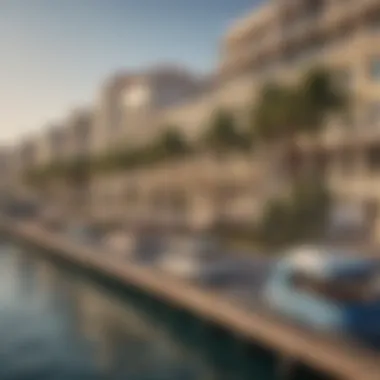 Architectural Elegance of Marina Promenade A panoramic view of the Marina Promenade showcasing its architectural beauty