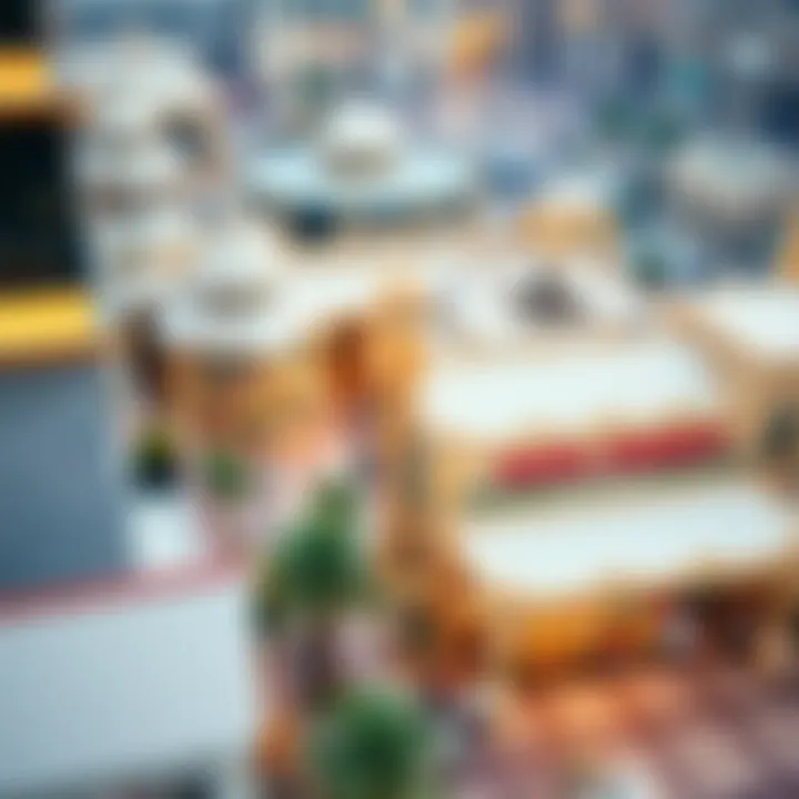 Aerial View of Al Manal Market Aerial view of the Al Manal market showcasing its unique architecture and vibrant surroundings