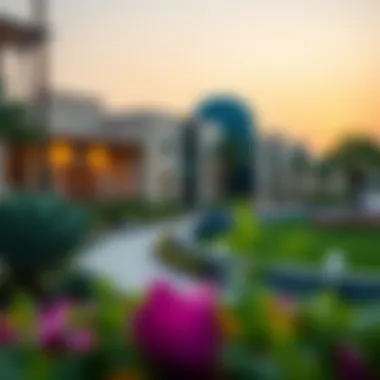 Architectural Beauty of Meadows Village Scenic view of Meadows Village showcasing unique architectural design