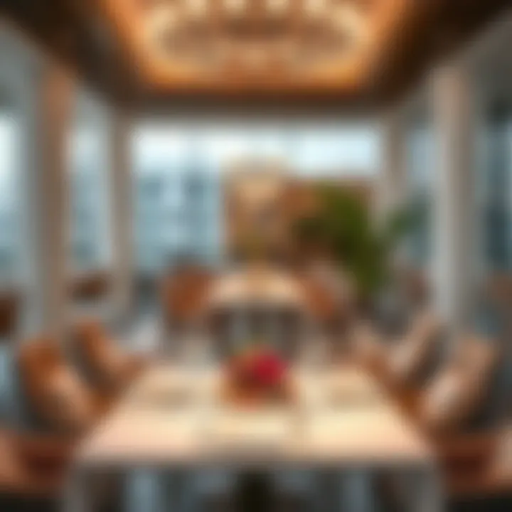 Luxurious dining setup at one of the restaurants in the resort