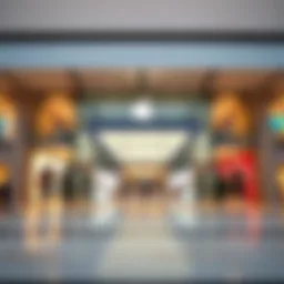 Exterior view of Nakheel Mall Apple Store showcasing modern architecture