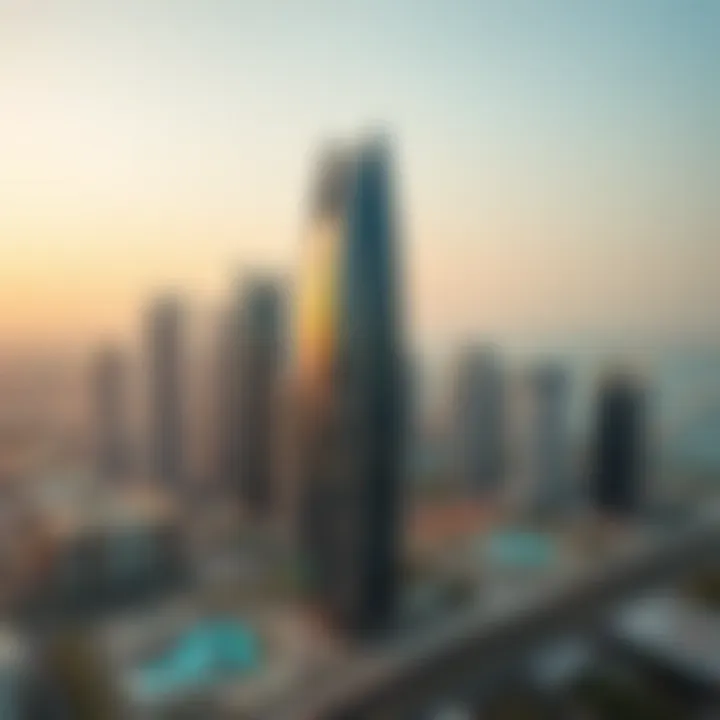 Panoramic view of Rawan Tower showcasing its innovative design