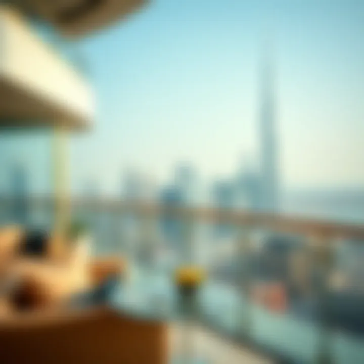 Luxury apartment overlooking the Dubai skyline