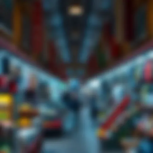 The Heart of Deira's Traditional Markets Vibrant market scene in Deira showcasing traditional shops