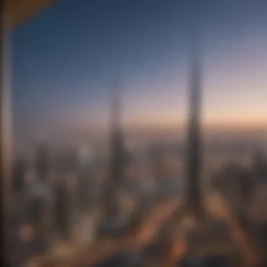 Breathtaking Dubai Skyline from the Residences Panoramic view of the Dubai skyline from The Ritz Carlton Residences balcony