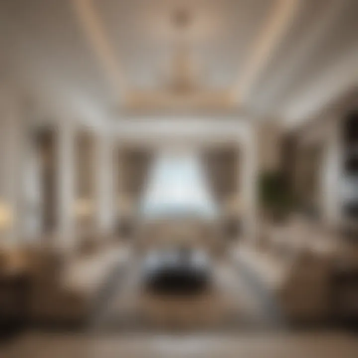 Luxurious living area inside The Ritz Carlton Residences, depicting upscale interiors