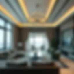 Luxurious interior design showcasing modern furniture