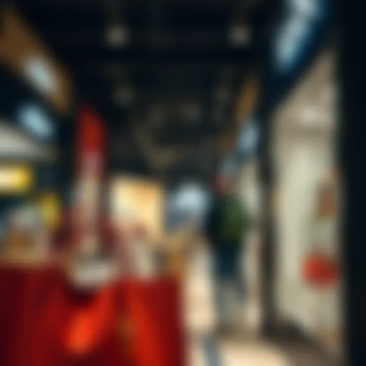 Exploring High-End Brands at Dubai's Outlets A shopper exploring high-end brands at an outlet store in Dubai