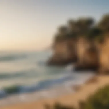 Nature's Embrace Along the Coast Serene coastline framed by natural surroundings