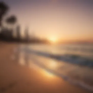 Sunset Serenity in Dubai Tranquil sunset over a quiet beach