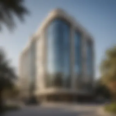 Modern Architectural Design of Sheikh Suroor Building Exterior view of the Sheikh Suroor Building showcasing its modern design