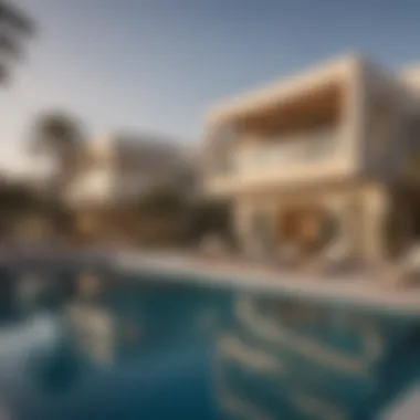 Luxury Villas in Tila Al Ghaf Panoramic view of Tila Al Ghaf development highlighting luxury villas