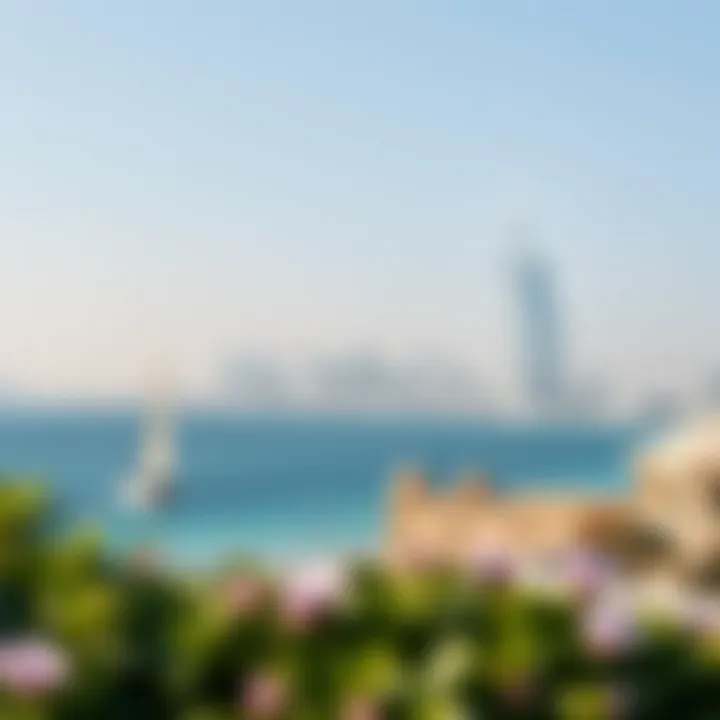A serene view of Dubai's coastline and eco-friendly initiatives