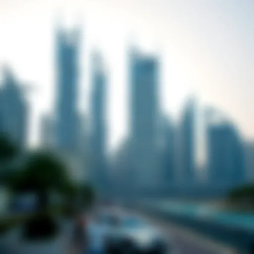 The stunning skyline of Dubai featuring futuristic skyscrapers