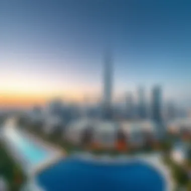 Aerial view of Dubai's skyline with luxury residences