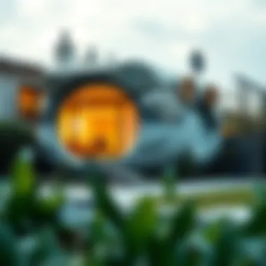 Futuristic Recycled Home A futuristic home made entirely of recycled materials in an urban setting