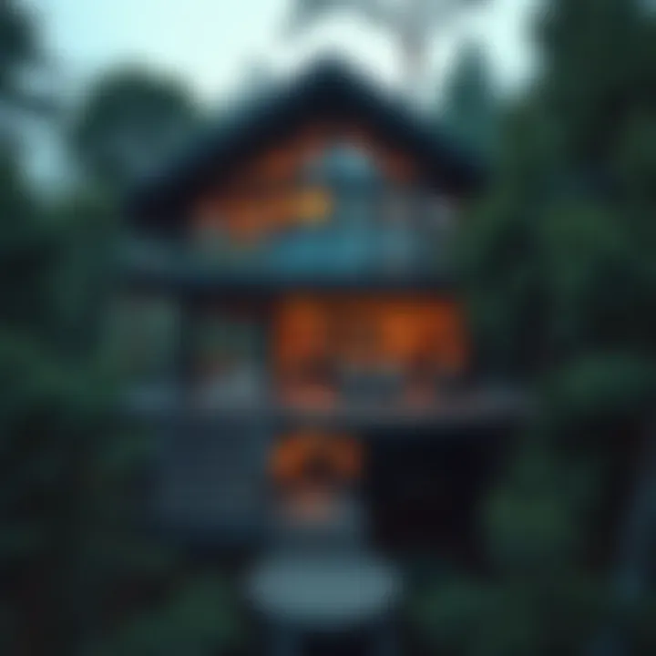 Sustainable Treehouse Retreat A stunning treehouse nestled in a forest, showcasing sustainable architecture