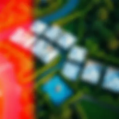 Aerial View of Dubai Villa Community Aerial view of Dubai villa community amidst lush greenery