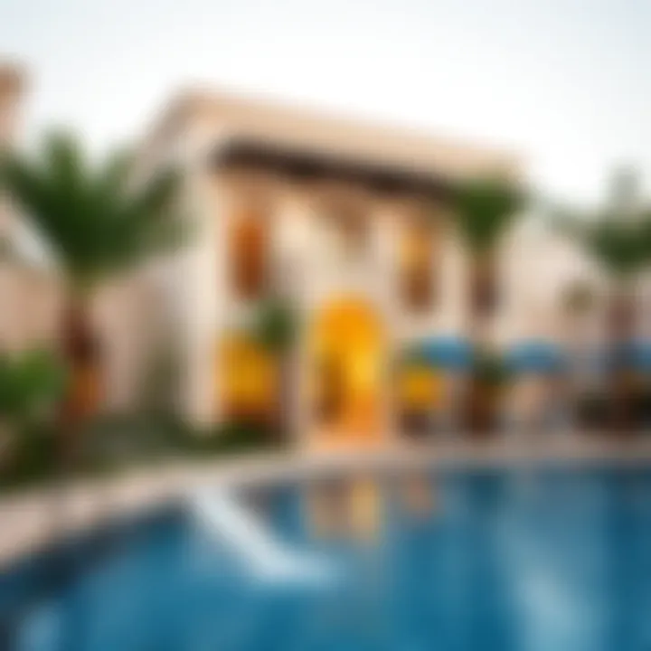 Amenities in a Dubai Villa Community Amenities in a Dubai villa community pool and recreation area