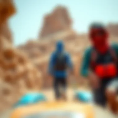 Adventure seekers exploring recreational activities in Wadi Al-Merkhaniya