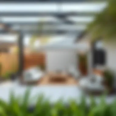 Outdoor space in a family rental property