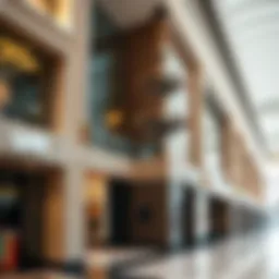 A striking view of the architectural design of فرسان سنترال مول