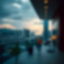 A scenic view showcasing various hotel options