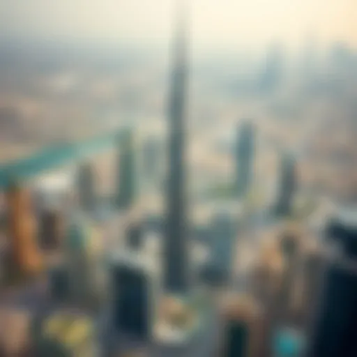 Aerial view of Dubai skyline showcasing freehold properties