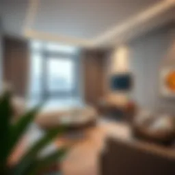 Stylish furnished studio in Bur Dubai showcasing modern decor