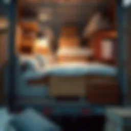 A well-organized moving truck filled with carefully packed furniture.